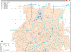 Sioux Falls Wall Map Premium Style 2026